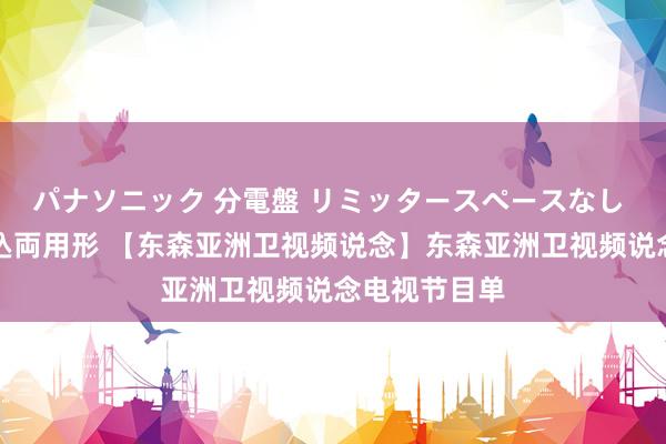 パナソニック 分電盤 リミッタースペースなし 露出・半埋込両用形 【东森亚洲卫视频说念】东森亚洲卫视频说念电视节目单