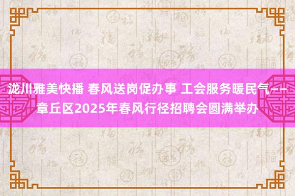 泷川雅美快播 春风送岗促办事 工会服务暖民气——章丘区2025年春风行径招聘会圆满举办